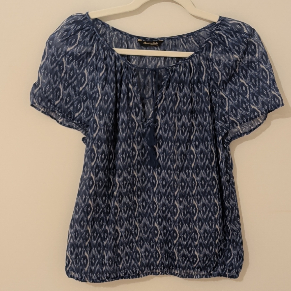 Massimo Dutti Patterned Blouse - Size small